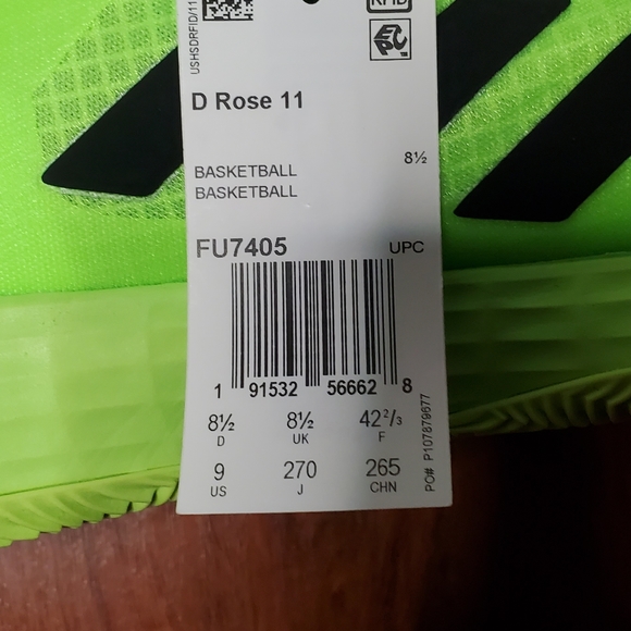 adidas D Rose 11 Signal Green Derrick Rose XI Basketball Shoes FU7405 Men 8.5 main image 5